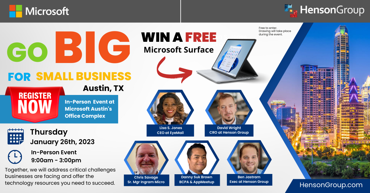 Henson Group - Go Gig for SMB - Austin - Linkedin Size - Speakers - Updated-3